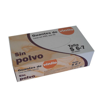 Luvas Vinil Tamanho S s/ Pó 100un