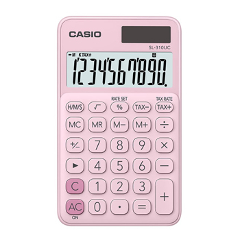 Calculadora de Bolso Casio SL310UCPK Rosa 10 Digitos