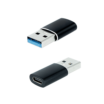 Adaptador USB-A Macho / USB-C Femea Preto